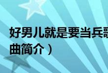 好男兒就是要當(dāng)兵歌詞（好男兒就是要當(dāng)兵歌曲簡介）