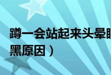 蹲一會站起來頭暈眼花（蹲一會站起來頭暈眼黑原因）