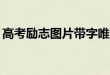 高考勵(lì)志圖片帶字唯美（勵(lì)志標(biāo)語素材10張）