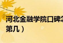 河北金融學(xué)院口碑怎么樣好就業(yè)嗎（全國(guó)排名第幾）