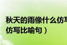 秋天的雨像什么仿寫擬人句（秋天的雨像什么仿寫比喻句）