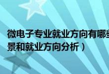 微電子專業(yè)就業(yè)方向有哪些（2022年微電子技術(shù)專業(yè)就業(yè)前景和就業(yè)方向分析）