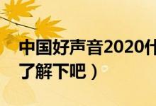 中國好聲音2020什么時間開播（有興趣過來了解下吧）