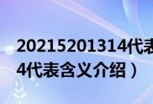 20215201314代表什么意思（20215201314代表含義介紹）