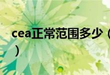 cea正常范圍多少（CEA癌胚抗原是什么意思）