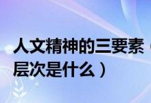 人文精神的三要素（人文精神基本內(nèi)涵的三個層次是什么）