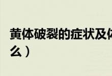 黃體破裂的癥狀及體征（黃體破裂的癥狀是什么）