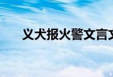 義犬報(bào)火警文言文答案（義犬報(bào)火警）