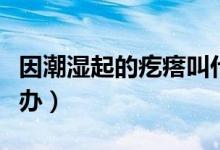 因潮濕起的疙瘩叫什么（因潮濕起的疙瘩怎么辦）
