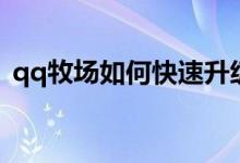 qq牧場(chǎng)如何快速升級(jí)（qq牧場(chǎng)怎樣升級(jí)快）