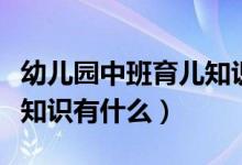 幼兒園中班育兒知識(shí)（關(guān)于幼兒園中班的育兒知識(shí)有什么）