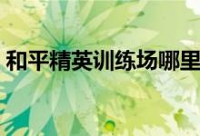 和平精英訓練場哪里有特種兵種（你了解嗎）