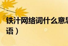 鐵汁網(wǎng)絡(luò)詞什么意思（鐵汁是什么意思網(wǎng)絡(luò)用語(yǔ)）