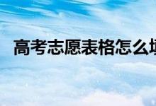 高考志愿表格怎么填寫（填報(bào)方法是什么）