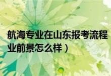 航海專(zhuān)業(yè)在山東報(bào)考流程（2022航海技術(shù)專(zhuān)業(yè)就業(yè)方向及就業(yè)前景怎么樣）