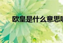 歐皇是什么意思呢（歐皇是什么意思）