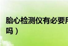 胎心檢測(cè)儀有必要用么（胎心檢測(cè)儀有必要買嗎）