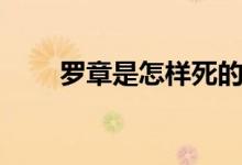 羅章是怎樣死的（羅章是怎么死的）