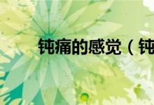 鈍痛的感覺（鈍痛到底是什么感覺）