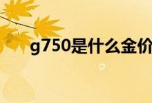 g750是什么金價格（g750是什么金）