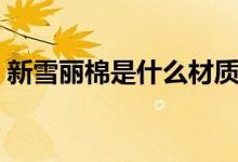 新雪麗棉是什么材質(zhì)（新雪麗棉是什么材料）