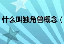 什么叫獨(dú)角獸概念（什么叫獨(dú)角獸概念股票）