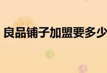 良品鋪子加盟要多少錢（良品鋪加盟費介紹）