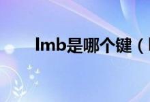lmb是哪個(gè)鍵（lmb rmb是什么鍵）