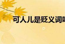 可人兒是貶義詞嗎（可人兒是啥意思）