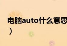 電腦auto什么意思中文（電腦auto什么意思）