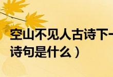 空山不見人古詩下一句（空山不見人的下一句詩句是什么）