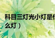 科目三燈光小燈是什么燈（科三燈光小燈是什么燈）