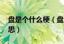 盤是個什么梗（盤它是什么梗 盤它是什么意思）