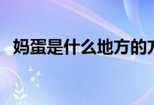 媽蛋是什么地方的方言（媽蛋是什么意思）