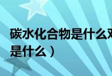 碳水化合物是什么對人體有害嗎（碳水化合物是什么）