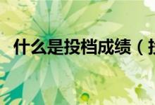 什么是投檔成績（投檔成績是高考成績嗎）