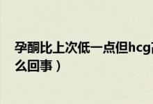 孕酮比上次低一點(diǎn)但hcg高了（孕酮比上次低但hcg高了怎么回事）