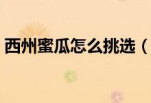 西州蜜瓜怎么挑選（西州蜜瓜怎么挑選甜的）