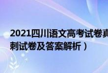 2021四川語文高考試卷真題及答案（2022四川高考語文沖刺試卷及答案解析）
