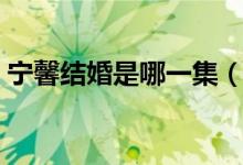 寧馨結(jié)婚是哪一集（隨然寧馨結(jié)婚是第幾集）