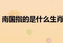 南國(guó)指的是什么生肖（南國(guó)指的是什么地方）
