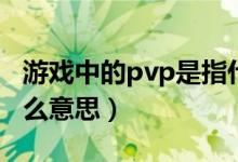 游戲中的pvp是指什么（游戲中的pvp是指什么意思）