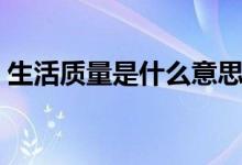 生活質(zhì)量是什么意思（生活質(zhì)量是什么意思）