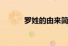 羅姓的由來簡(jiǎn)介（羅姓的由來）