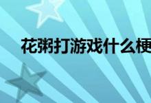 花粥打游戲什么梗（花粥網(wǎng)吧是什么梗）