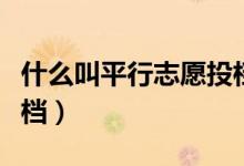 什么叫平行志愿投檔錄?。ㄊ裁唇衅叫兄驹竿稒n）