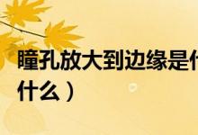 瞳孔放大到邊緣是什么意思（瞳孔放大意味著什么）