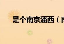 是個南京潘西（南京潘西是什么意思）