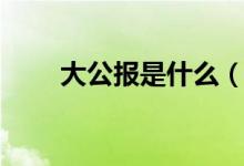 大公報(bào)是什么（大公報(bào)是什么時(shí)期）