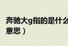 奔馳大g指的是什么（奔馳大g和小g是指什么意思）